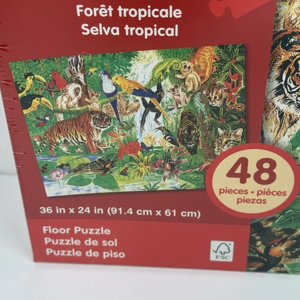 Melissa & Doug Rain Forest‎ Floor Puzzle 3x2 ft 48 Pieces Ages 3+ Toddler